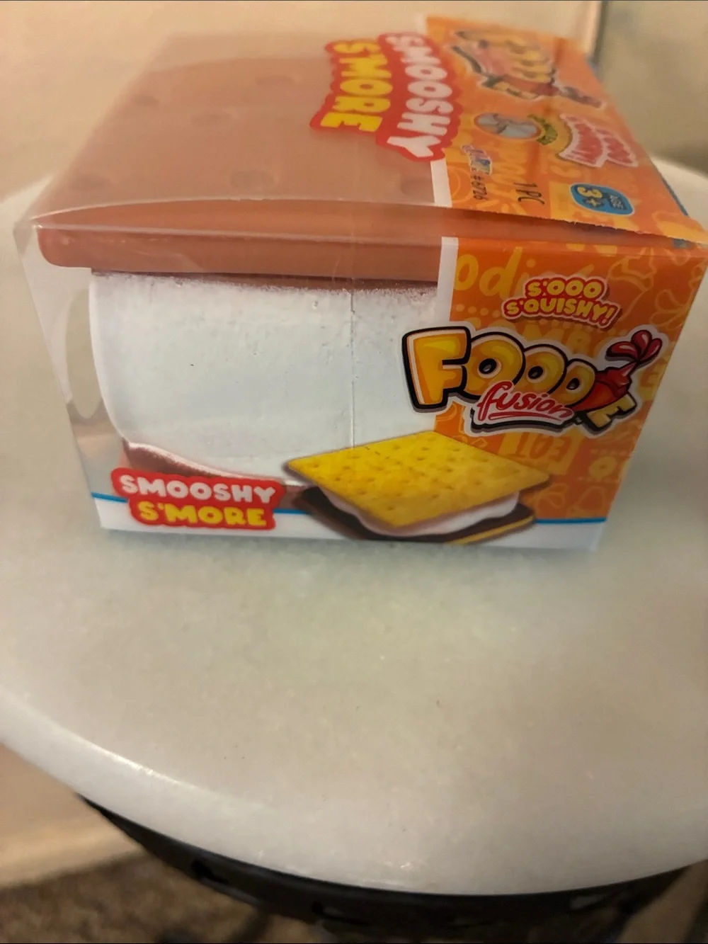 Foodie Fusion Smooshy S’more White & Brown Squishy Kids Toy